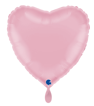 Folienballon - Herz, pastel pink - ø 45cm